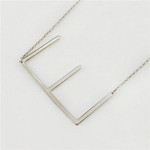 CAI CAI - Silver Initial Necklace - 16" with 2" Extension