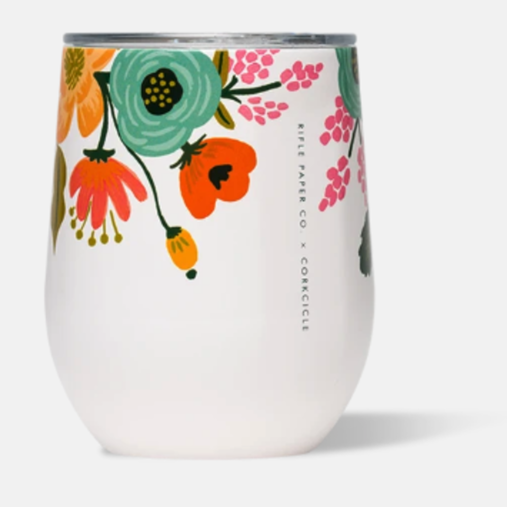 Corkcicle Corkcicle - 12oz Stemless - Rifle Paper - Lively Floral Cream