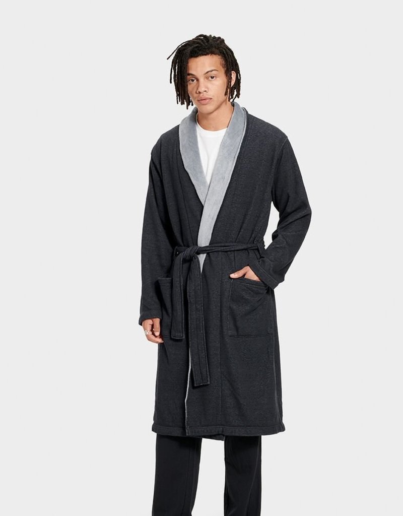 UGG - Men's Robinson Robe Black Heather - Be Charmed Gifts | Medfield, MA