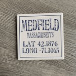 Paint the Town Paint the Town - Medfield Lat/Long Coaster