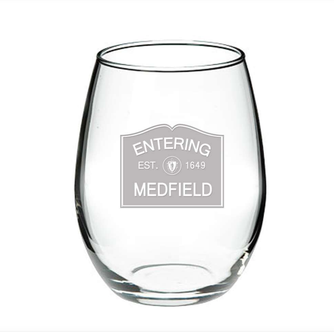 Medfield Glassware Entering Medfield 1649 Stemless Be Charmed