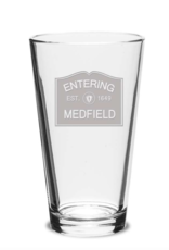 Entering Medfield 1649 Pint Glass