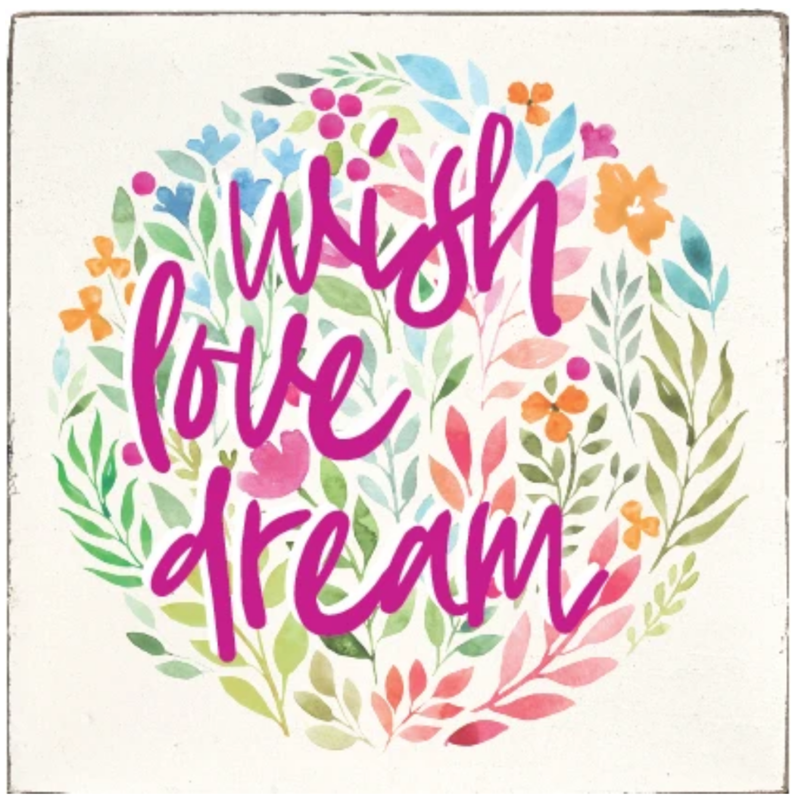 Rustic Marlin Rustic Marlin - 6 x 6 Block Wish, Love, Dream