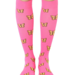 Living Royal Compression Knee High Socks - Pink Butterfly