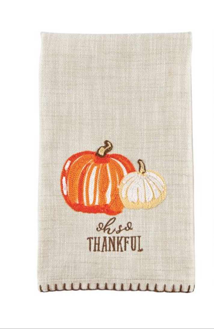 Orange Gingham Pumpkin Fall Personalized Embroidered Kitchen Towel LOC –  Kennesaw Embroidery