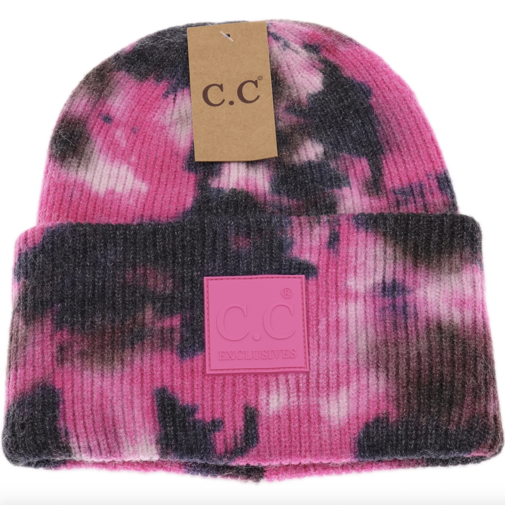 C.C. Beanie C.C. - Tie Dye Beanie W/Rubber Patch