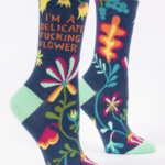 Blue Q Blue Q - Crew Socks - Delicate Flower