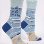 Blue Q Blue Q - Crew Socks - The Ocean Just Gets Me
