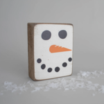 Rustic Marlin Rustic Marlin - Wood Block - Snowman Face