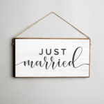 Rustic Marlin Rustic Marlin - Twine Sign - Just Married