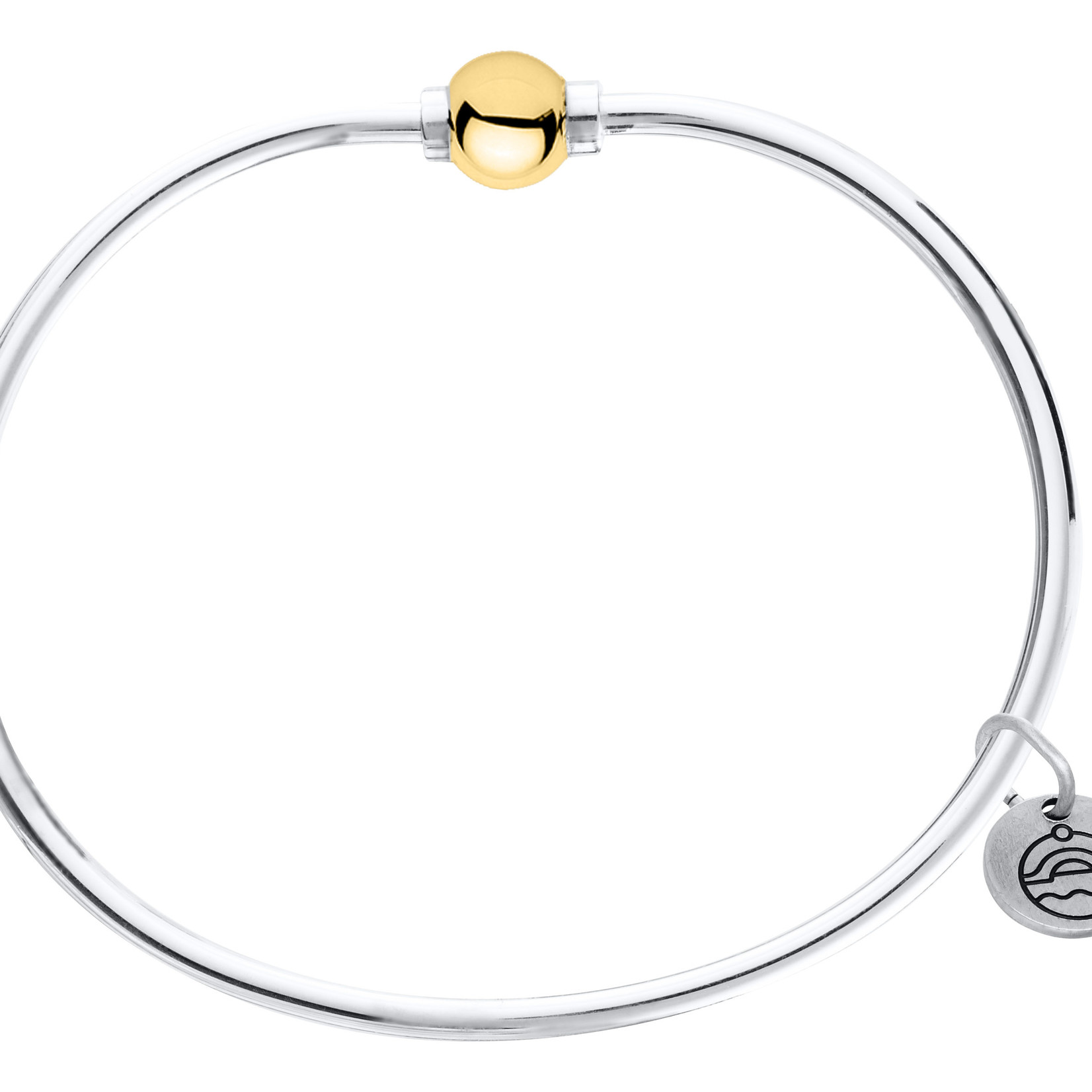 LeStage - 6.5" The Classic Cape Cod Bracelet - Sterling Silver with a 14K Yellow Gold Ball 6.5"