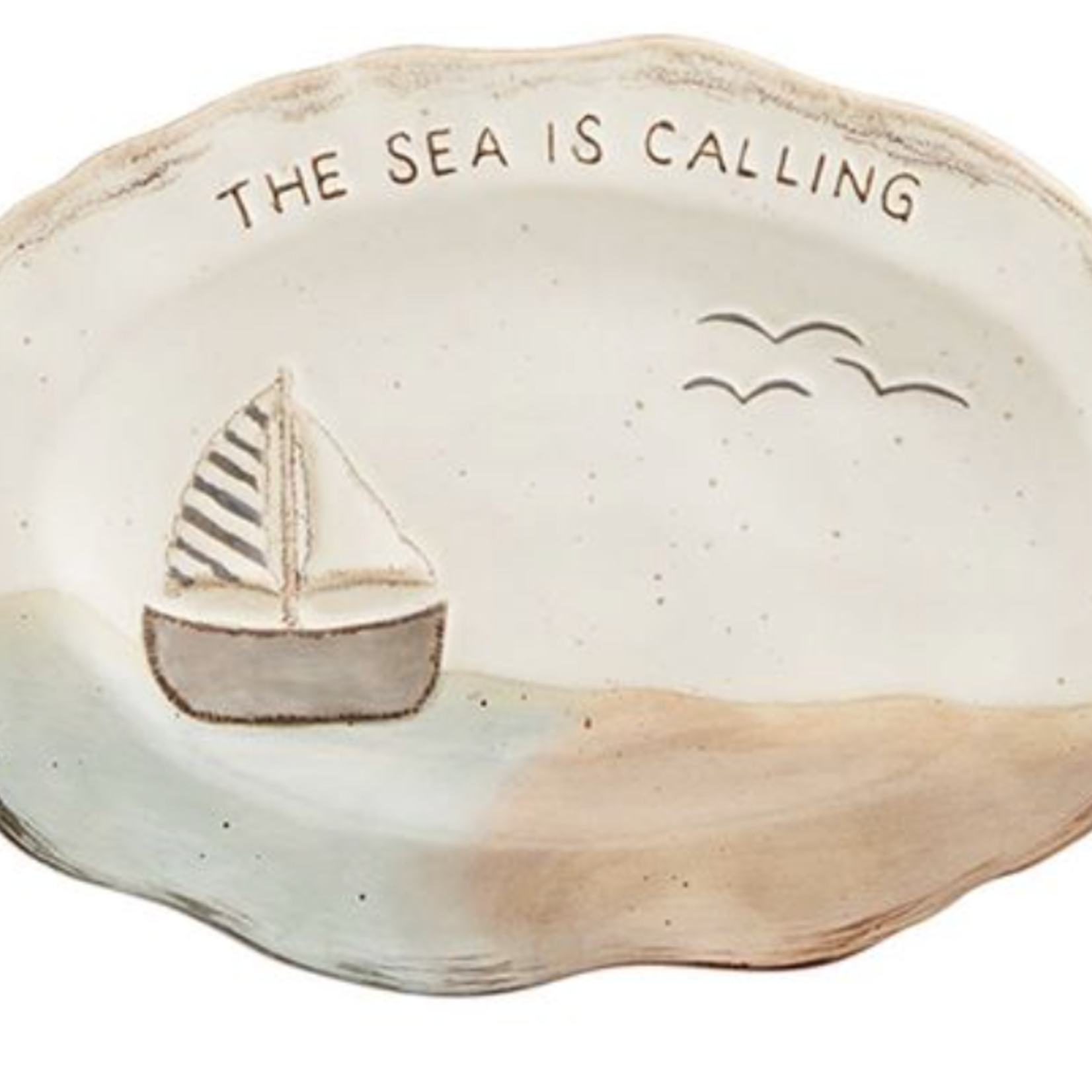 Mud Pie Mud Pie - Sea Plate - Sailboat