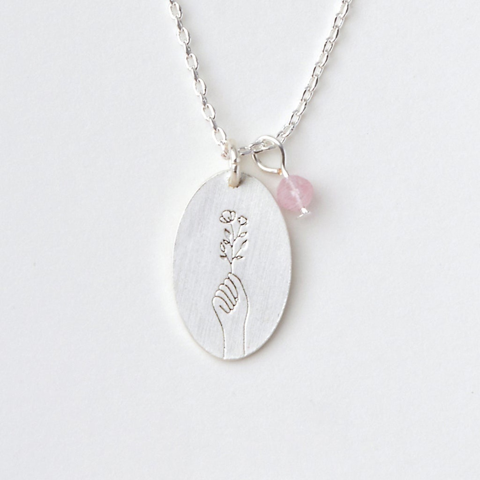 Scout Curated Wears Scout Curated Wears - Charm Necklace Rose Quartz Silver