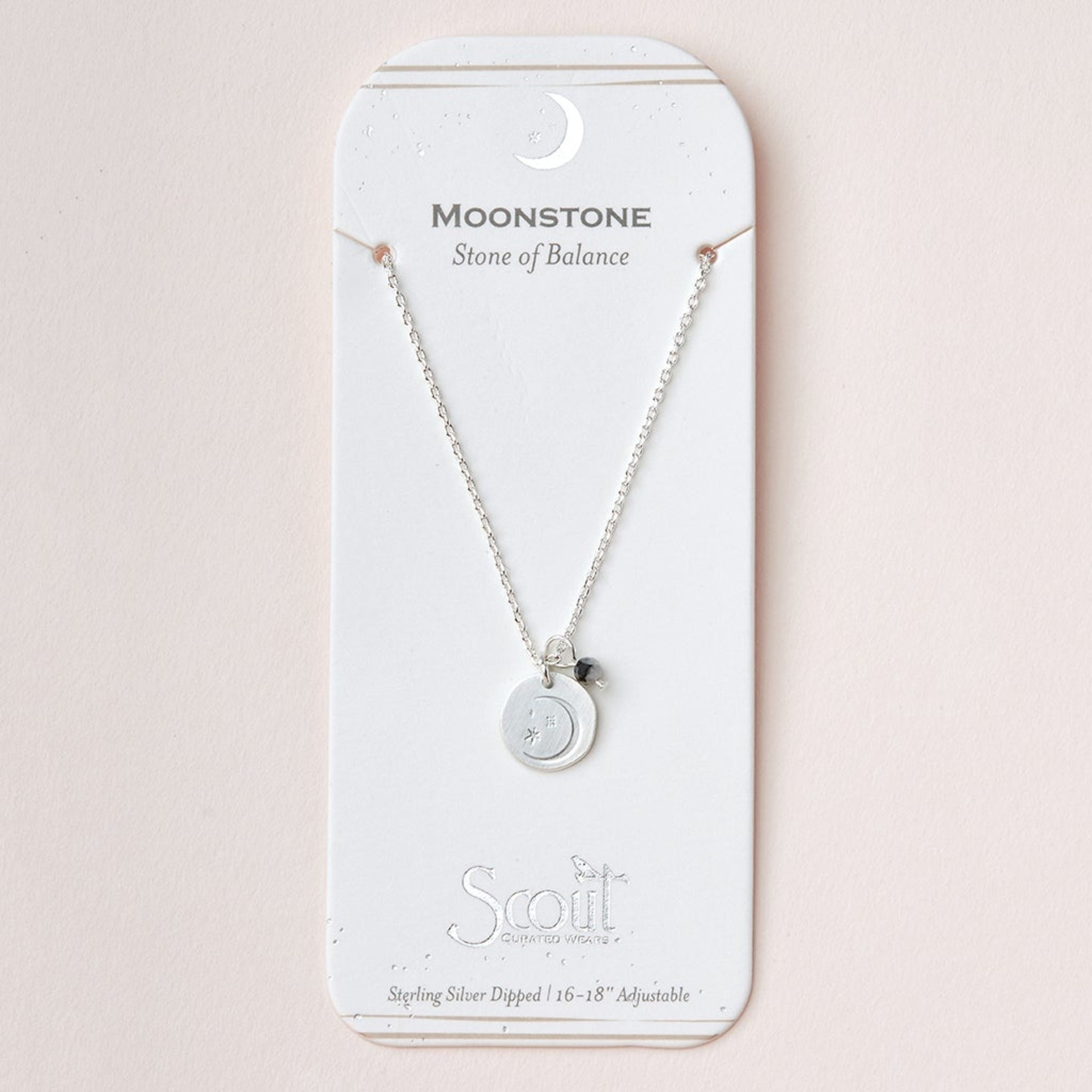 Scout Curated Wears Scout Curated Wears - Charm Necklace Moonstone Silver