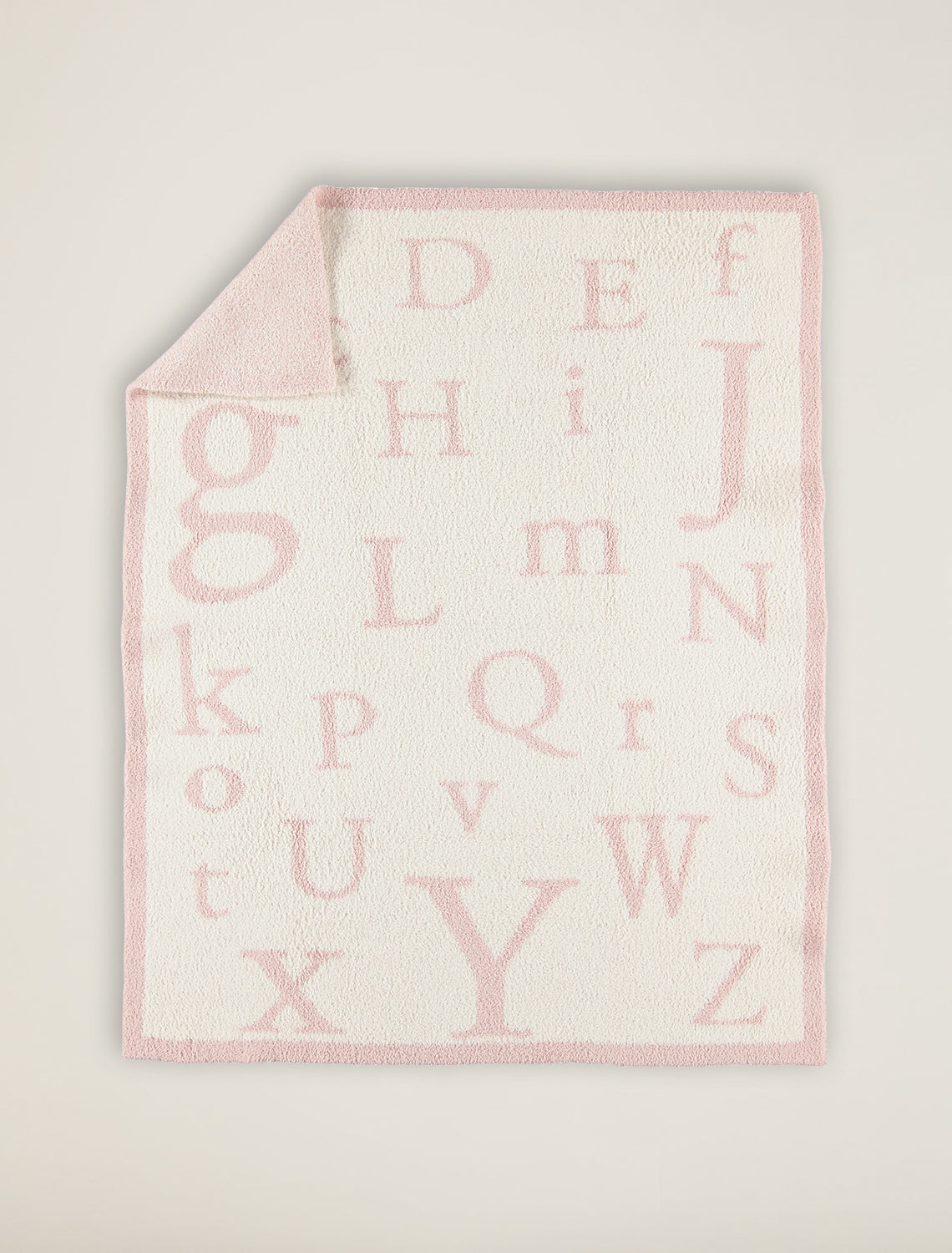 Barefoot Dreams Baby Blanket ABC Dust Rose/Cream Be Charmed Gifts