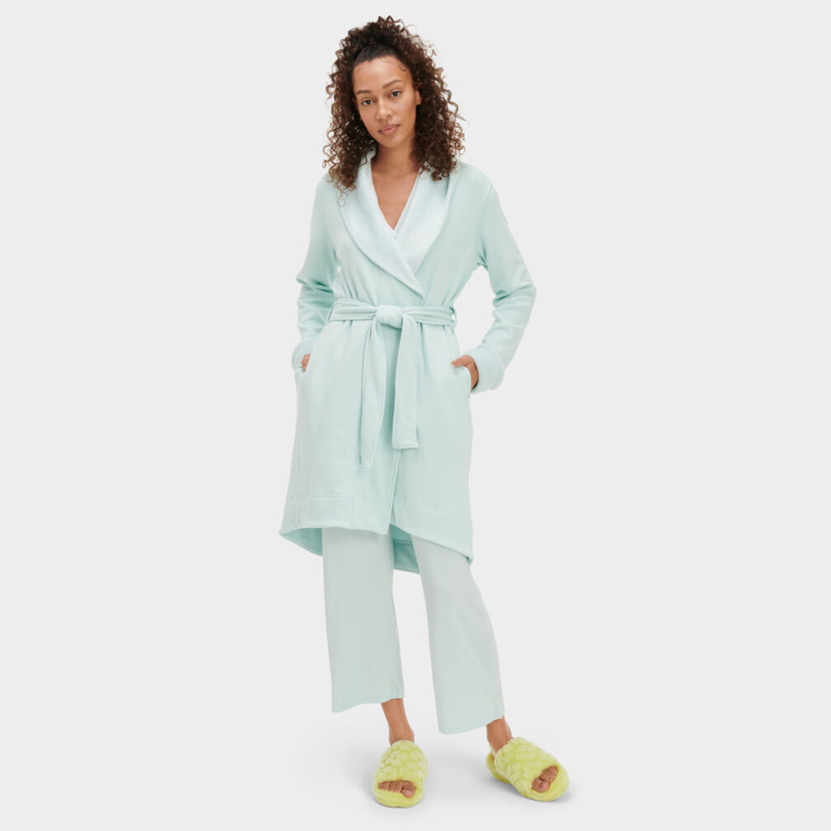 Womens Lightweight Fluffy Mint Green Bathrobe