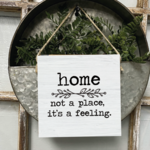 Rustic Marlin Rustic Marlin - Square Twine Sign Home Not A Place Its A Feeling
