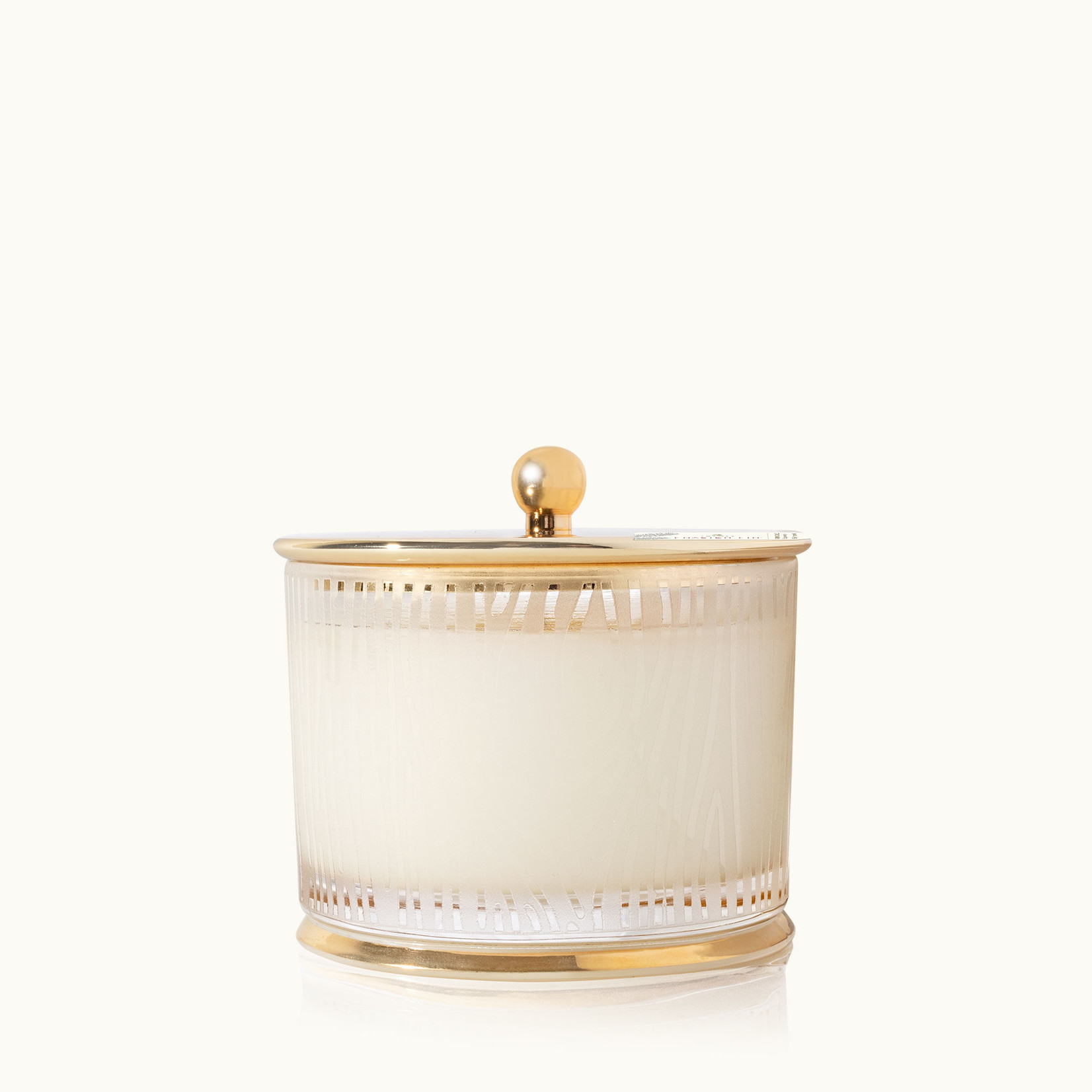 Thymes Thymes - Gilded Collection - Medium Frosted Wood Grain Candle