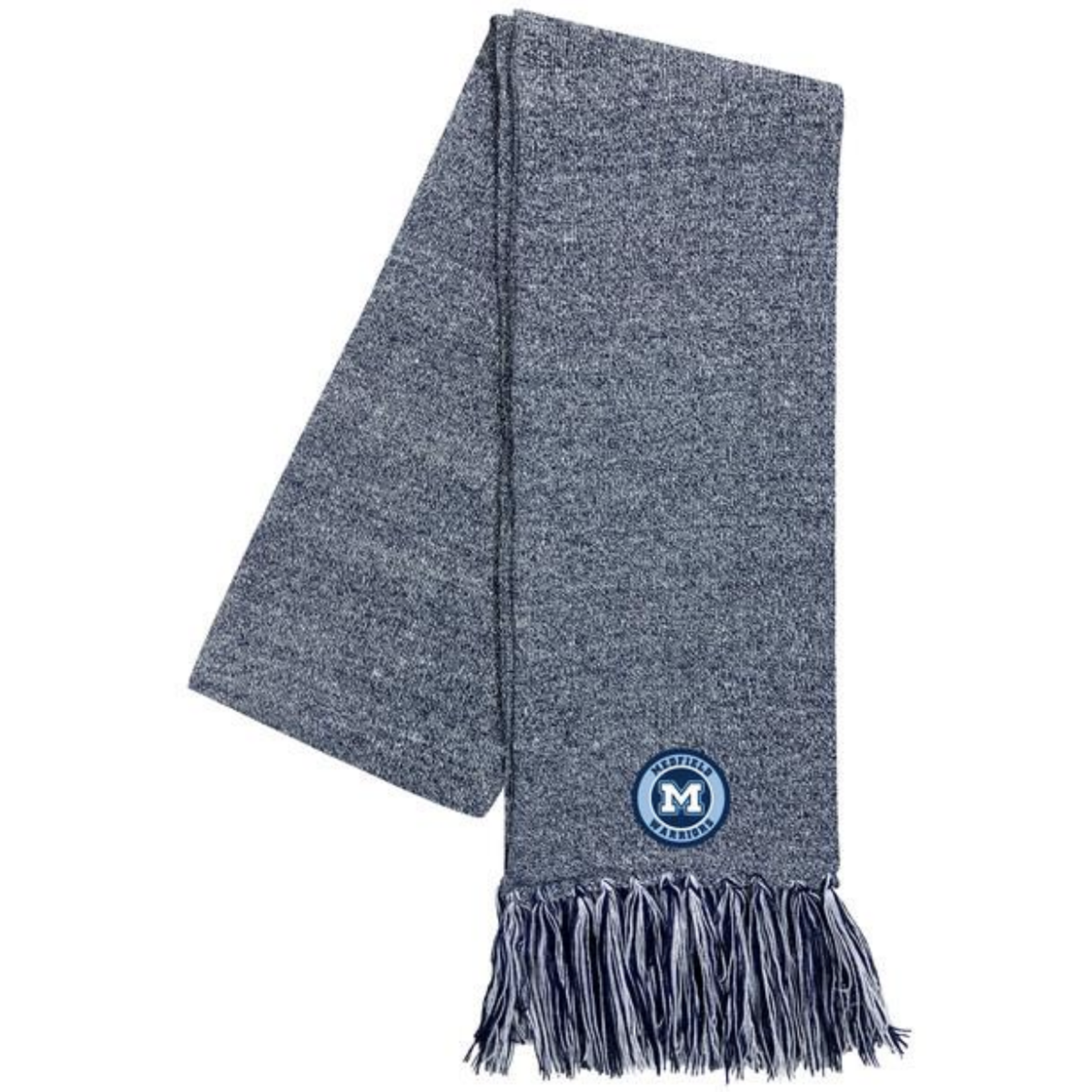 Legacy - Navy Marled Scarf with Medfield Circle Art