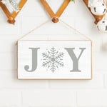 Rustic Marlin Rustic Marlin - Twine Sign - JOY with snowflake as O