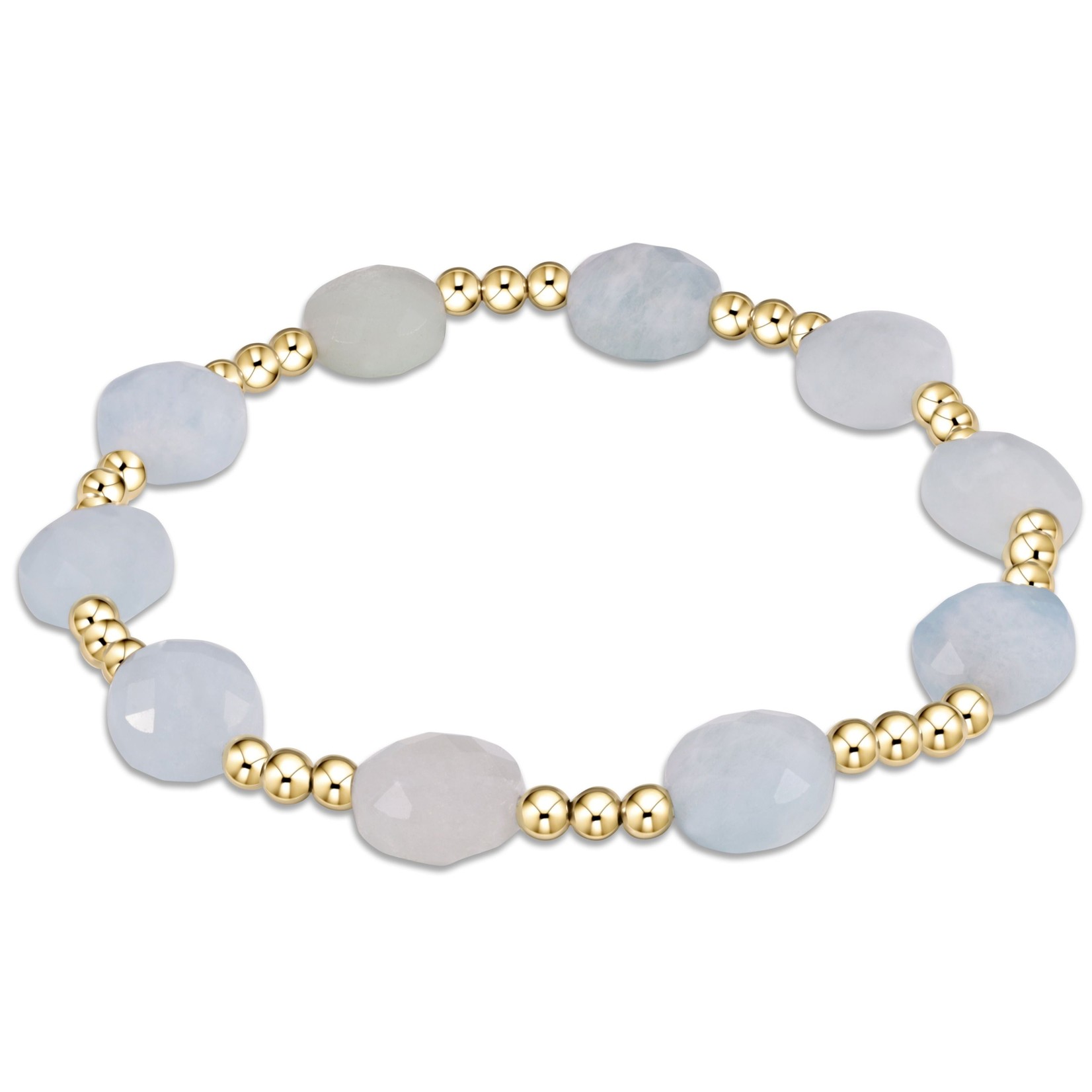 enewton Enewton - Admire Gold 3mm Bracelet  Aquamarine