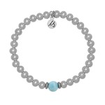 T. Jazelle T. Jazelle - Silver Cape Bracelet - Larimar Ball