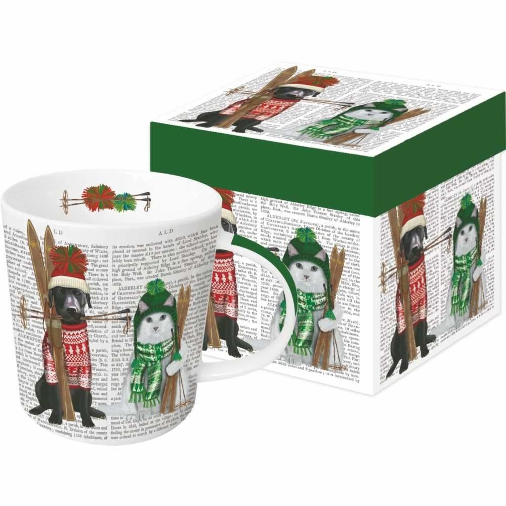 PPD PAPERPRODUCTS DESIGN PORCELAIN GIFT BOXED MUGS SET WINTER IMPRESSIONS