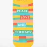Blue Q Blue Q - Sneaker Socks - Peace & Therapy L/XL
