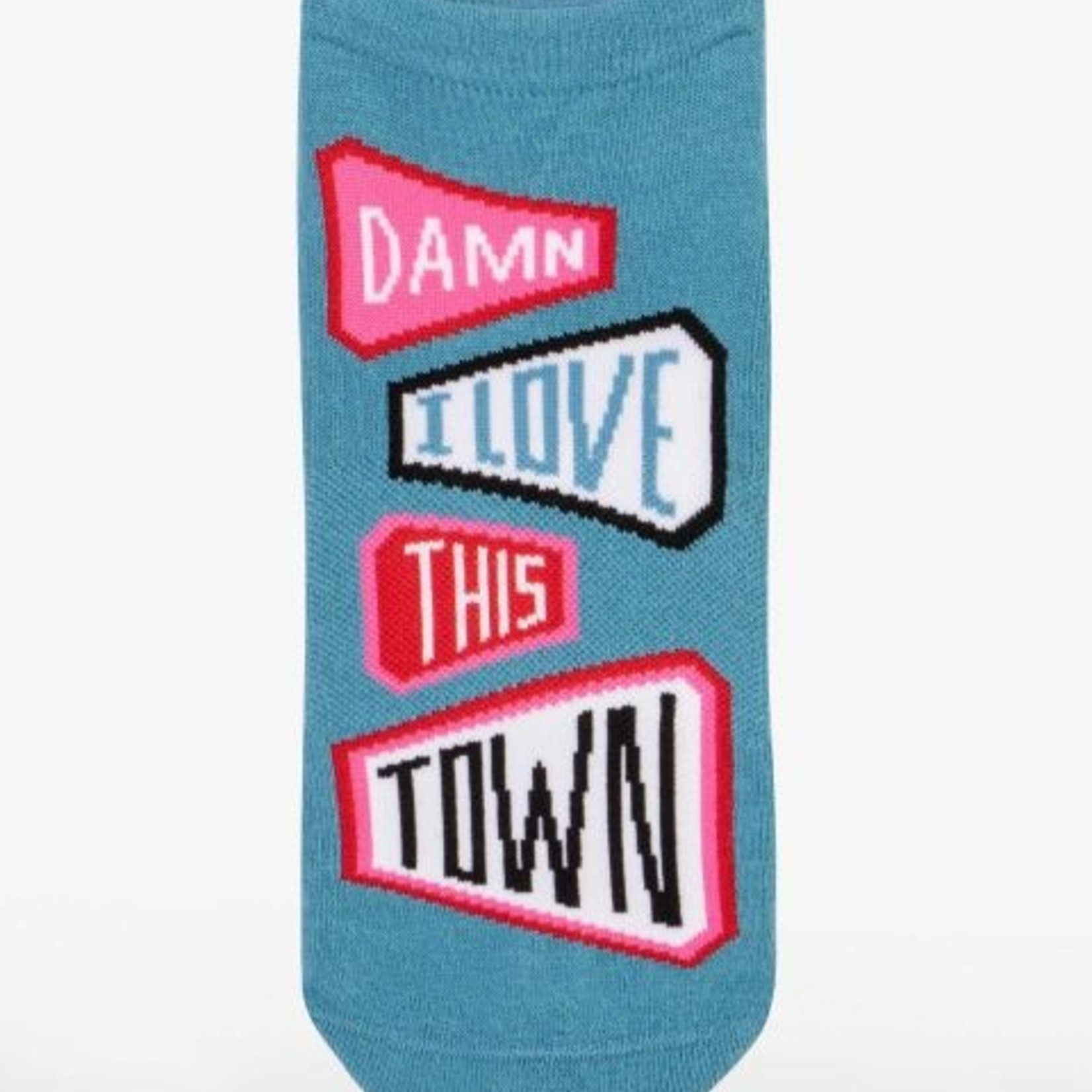 Blue Q Blue Q - Sneaker Socks - Love This Town L/XL