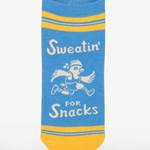 Blue Q Blue Q - Sneaker Socks - Sweatin' Snacks L/XL