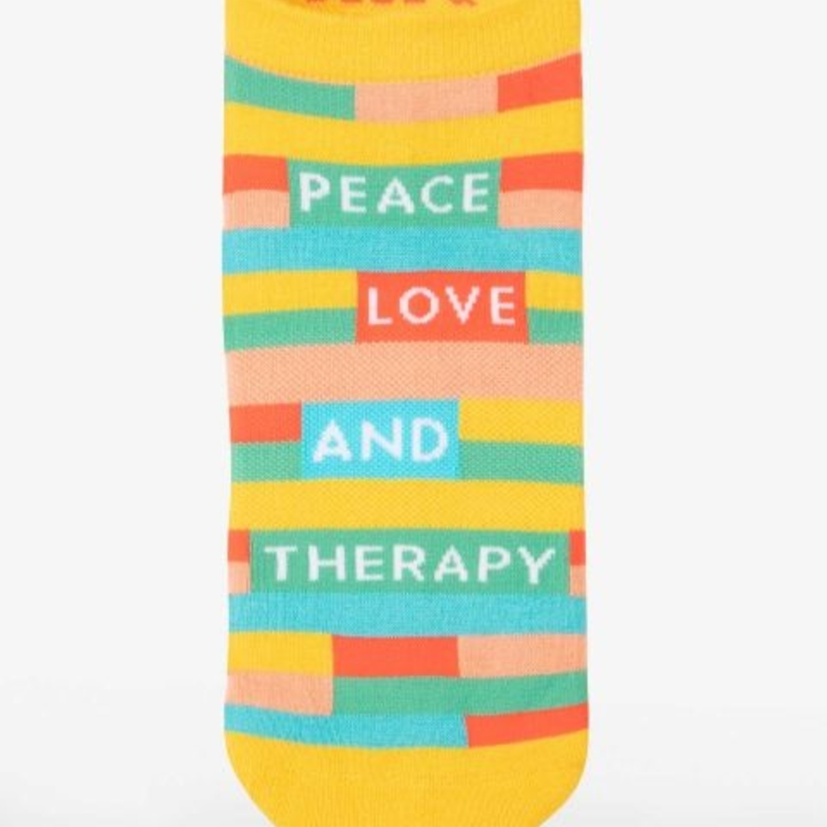 Blue Q Blue Q - Sneaker Socks - Peace & Therapy S/M