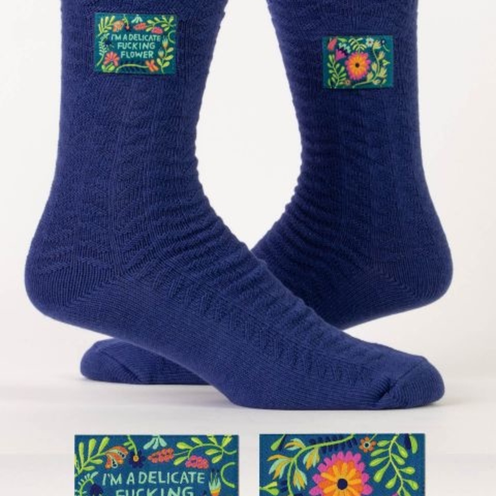 Blue Q Blue Q - Tag Sock - Fucking Flower L/XL