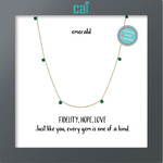 CAI - Celestial Gemstone Necklace Emerald Gold