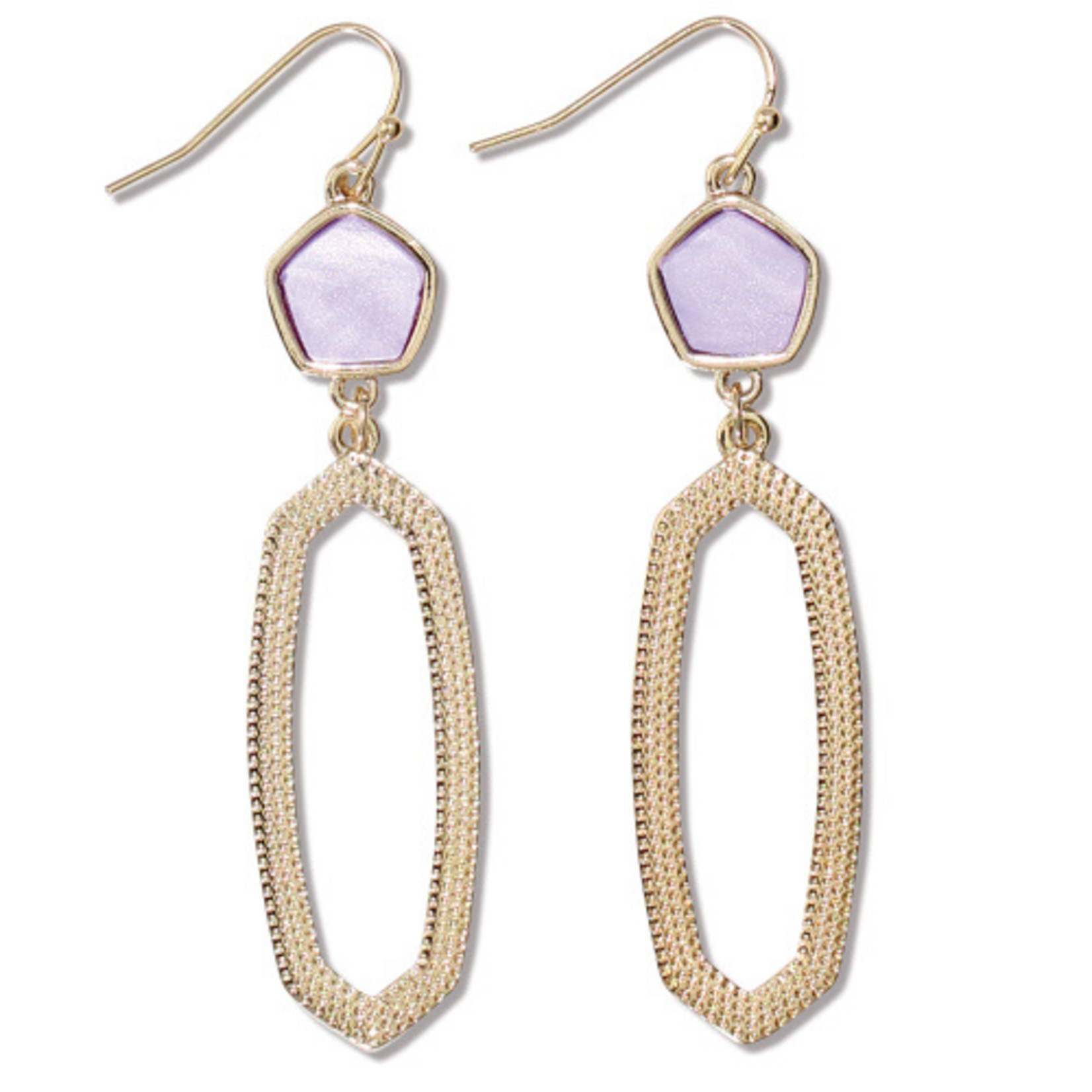 Periwinkle Periwinkle Earrings Gold and Purple Drops