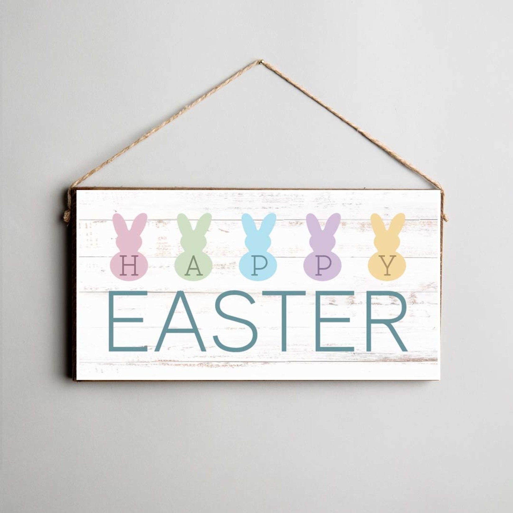 Rustic Marlin Rustic Marlin - Twine Sign - Happy Easter Multi Color