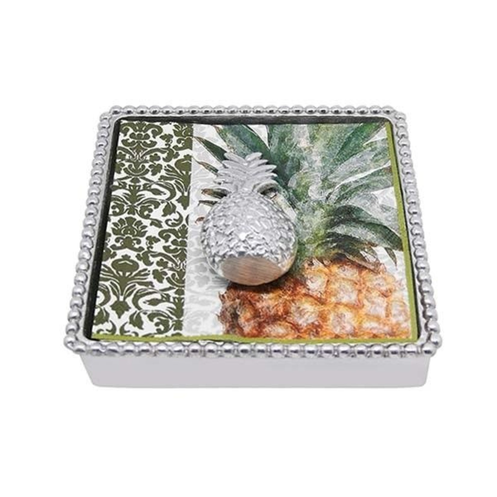 Mariposa Mariposa - Beaded Napkin Box - Pineapple