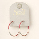 Scout Curated Wears Scout Curated Wears - Chromacolor Miyuki Small Hoop - Blush Multi/Silver