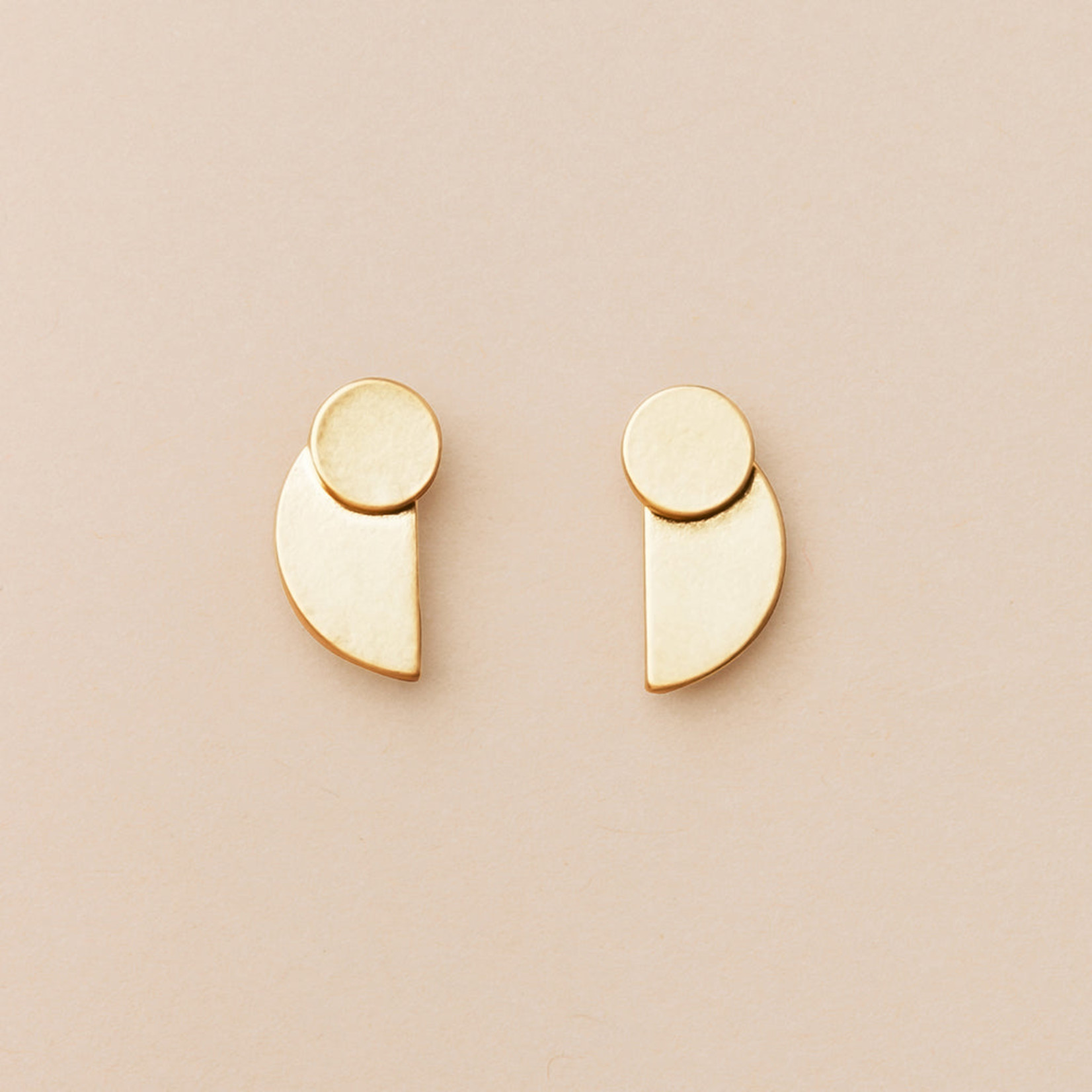 Scout Curated Wears Scout Curated Wears - Refined Earring Collection - Eclipse Stud/Gold Vermeil