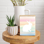 Rustic Marlin Rustic Marlin - Wood Block - Gradient Stripes Bunny