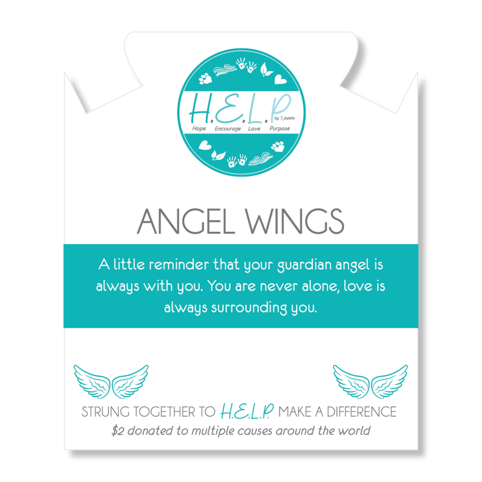 Help by Tiffany Jazelle HELP by TJ - Angel Wings - Howlite