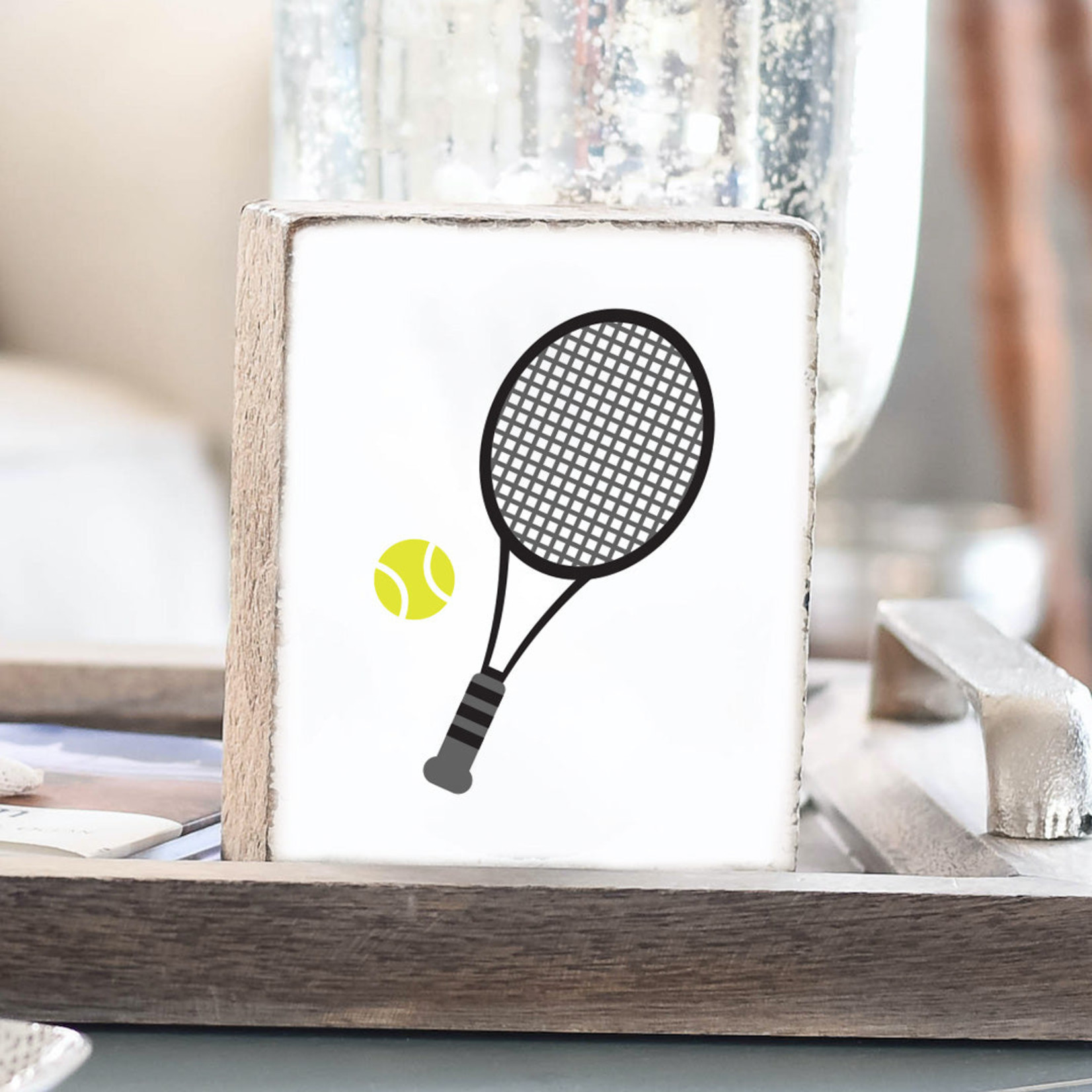 Rustic Marlin Rustic Marlin - Wood Block - Tennis Racquet