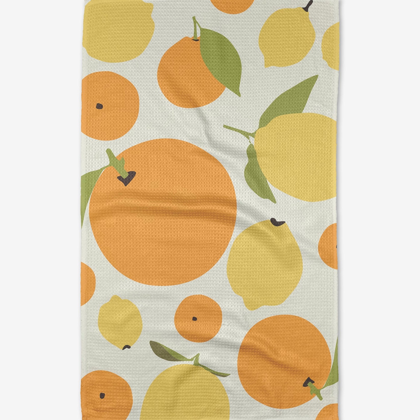 Geometry Geometry - Kitchen Tea Towel - Sunny Lemons and Oranges
