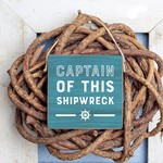Rustic Marlin Rustic Marlin - Square Twine Sign - Captain of the Shipwreck