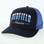 Legacy - Navy/Carolina Blue Trucker Split Arch Medfield Warriors Mid-Pro Snapback Hat