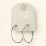Scout Curated Wears Scout Curated Wears -Chromacolor Miyuki Small Hoop - Turquoise Mult/Silver