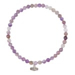 Scout Curated Wears Scout Curated Wears - Mini  Stone Stacking Bracelet - Amethyst/Silver