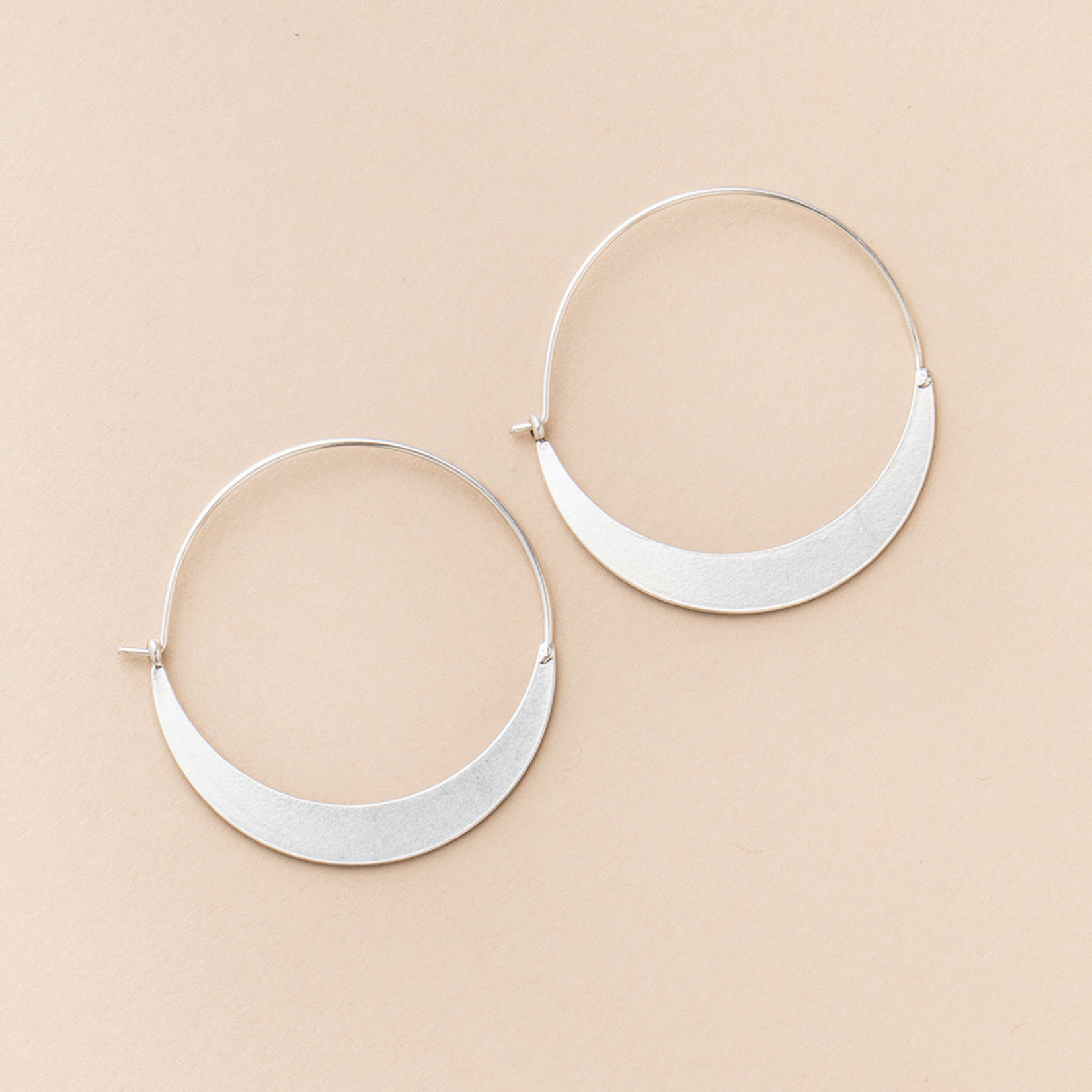 Scout Curated Wears Scout Curated Wears - Refined Earring  - Crescent Hoop/Sterling Silver