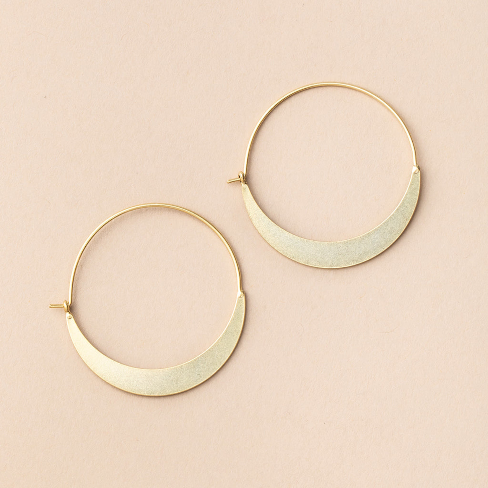 Scout Curated Wears Scout Curated Wears - Refined Earring  - Crescent Hoop/Gold Vermeil