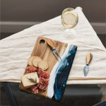 Lynn & Liana Designs Lynn & Liana - Navy/White Metallic 8" x 11" Small Cheese Board