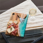 Lynn & Liana Designs Lynn & Liana -Caribbean Blue  8x11 Acacia Small Cheese Board